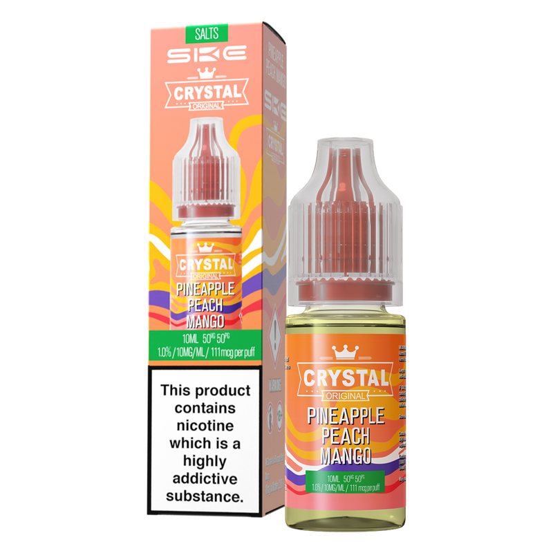 SKE Crystal Original PINEAPPLE PEACH MANGO Nic Salt 10ml-10mg